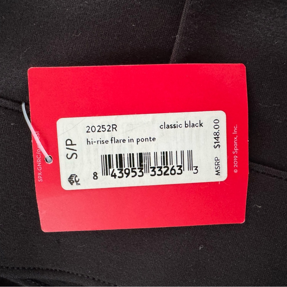 NWT SPANX Supersmoot PerfectFit Ponte Flare Pant Black Size Small - Picture 6 of 7
